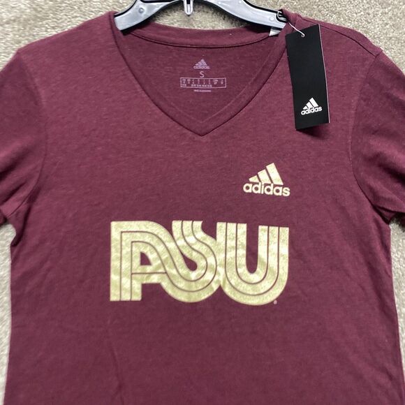 Arizona State Sun Devils Shirt Womens Small Red Maroon Short Sleeve Retro Logo - Picture 3 of 15